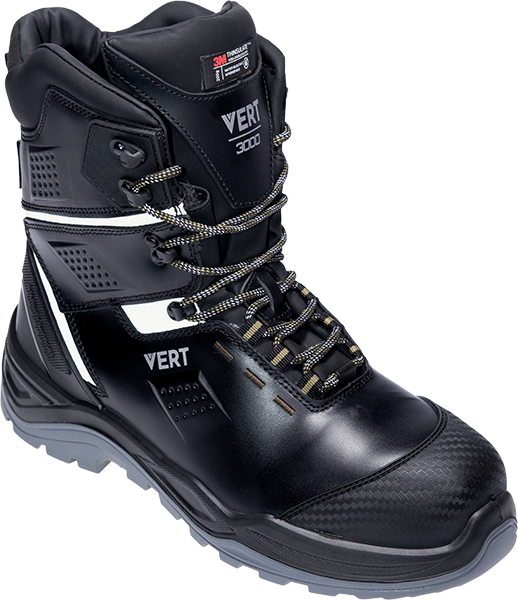 Ботинки VERT ПУ/ТПУ шерст.мех с КП и КС (черный)