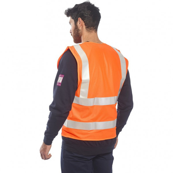 Жилет PORTWEST FR71 антистатический с огнестойкой отделкой (оранжевый)