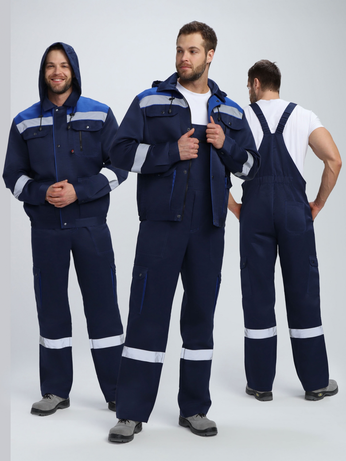 Костюм НЕЙЧ-2 СОП с капюшоном с ПК (т.синий/васильковый)