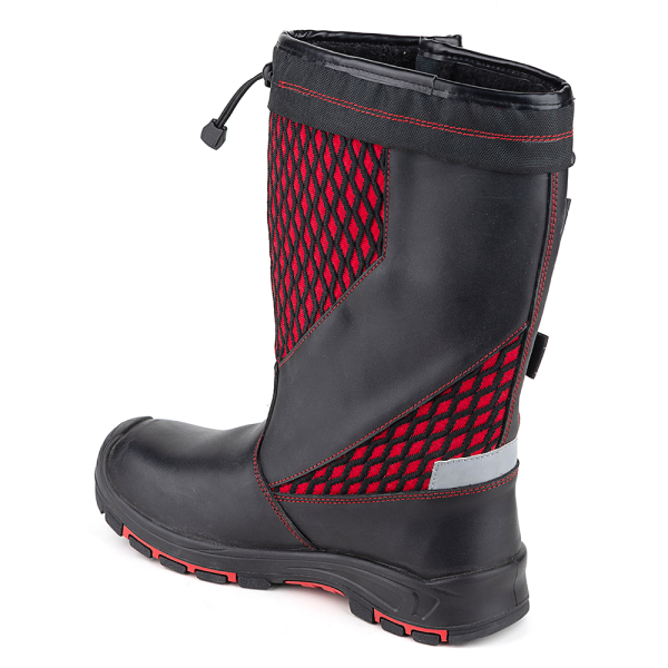 Сапоги ЛИДЕР 762-1РНМ-1 ПУ/Нитрил шерст.мех с КП (красный/черный)