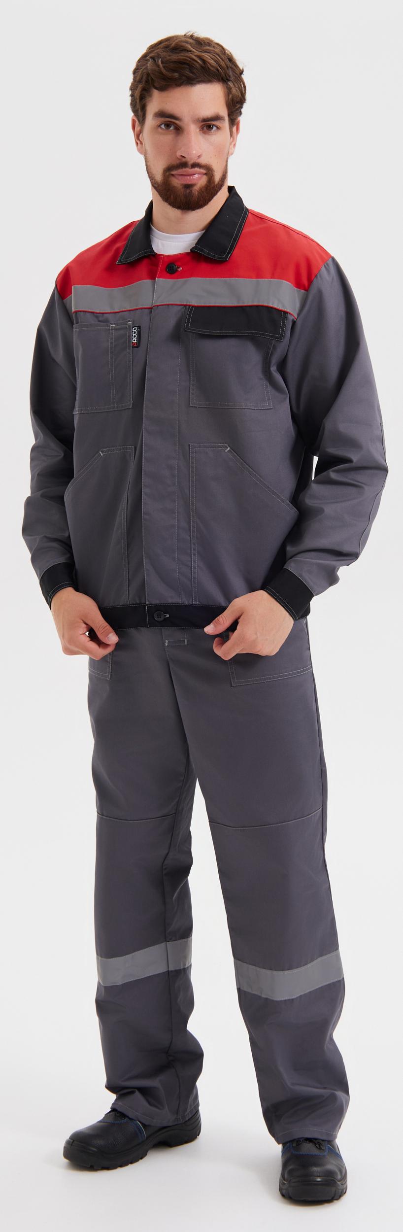 Костюм КОРПУС с БР (т.серый/черный/красный)