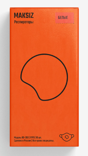 Респиратор RB-200 WHITE/BLUE с клапаном (белый/голубой)