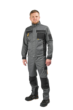 Костюм ЛИДЕР-1 с БР (серый/черный)
