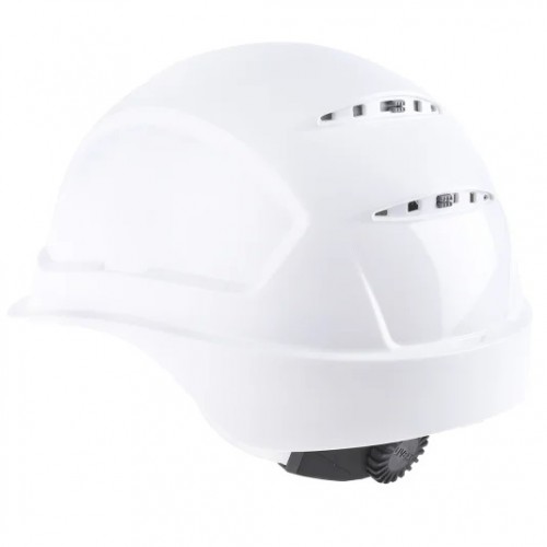 Каска защитная UVEX ФЕОС B-S-WR укороченный козырек с храповиком (белый)