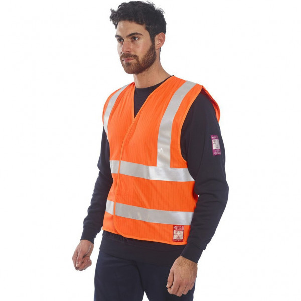 Жилет PORTWEST FR71 антистатический с огнестойкой отделкой (оранжевый)
