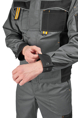 Костюм ЛИДЕР-1 с БР (серый/черный)