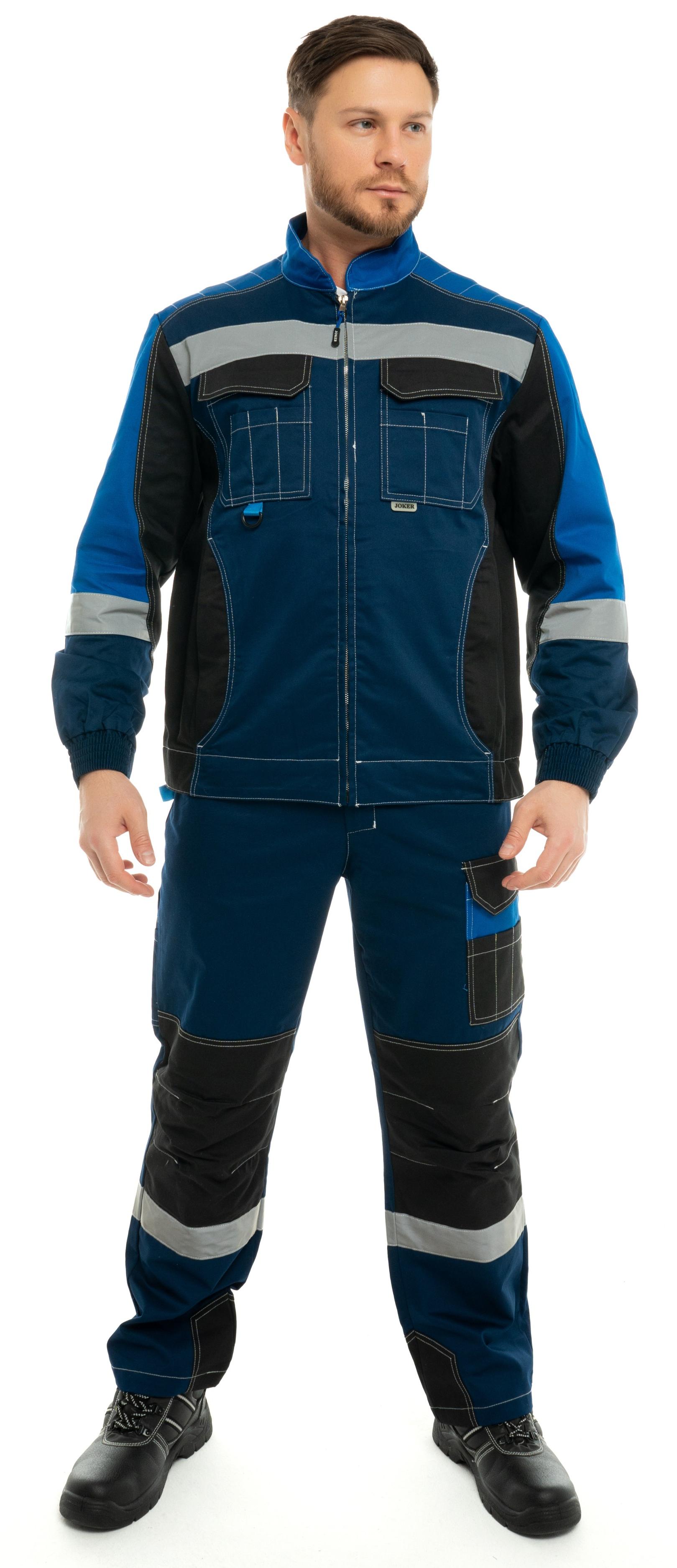 Костюм ФОРМУЛА КОТТОН ФП2 с ПК (т.синий/чёрный/василёк)