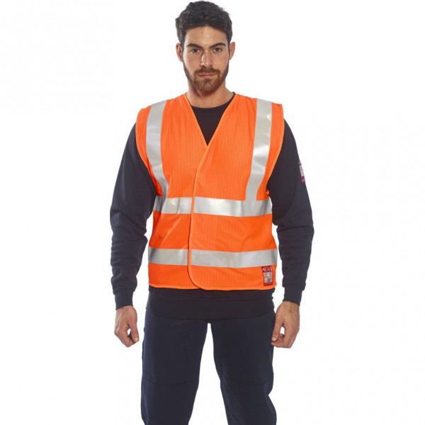 Жилет PORTWEST FR71 антистатический с огнестойкой отделкой (оранжевый)
