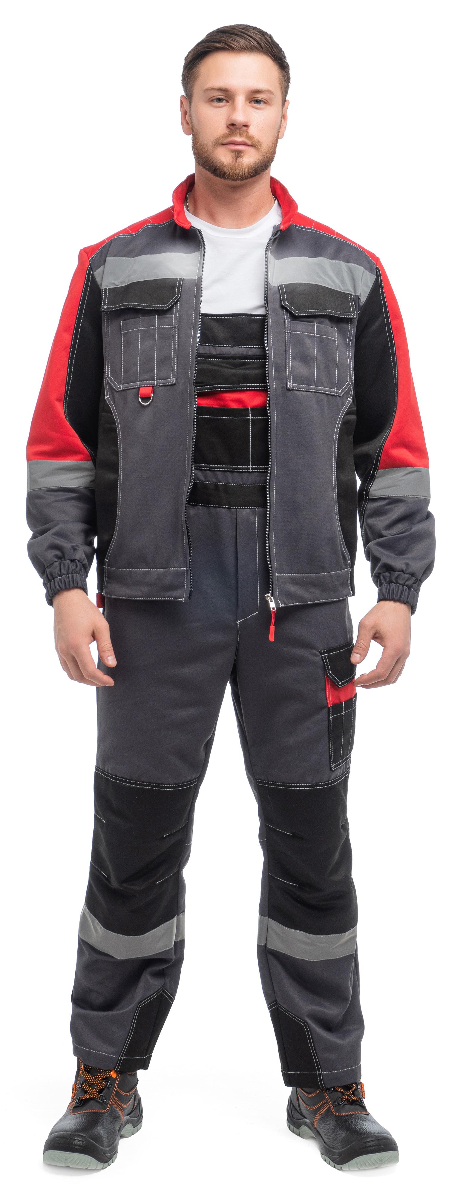 Костюм ФОРМУЛА с СОП с ПК (т.серый/красный/черный)