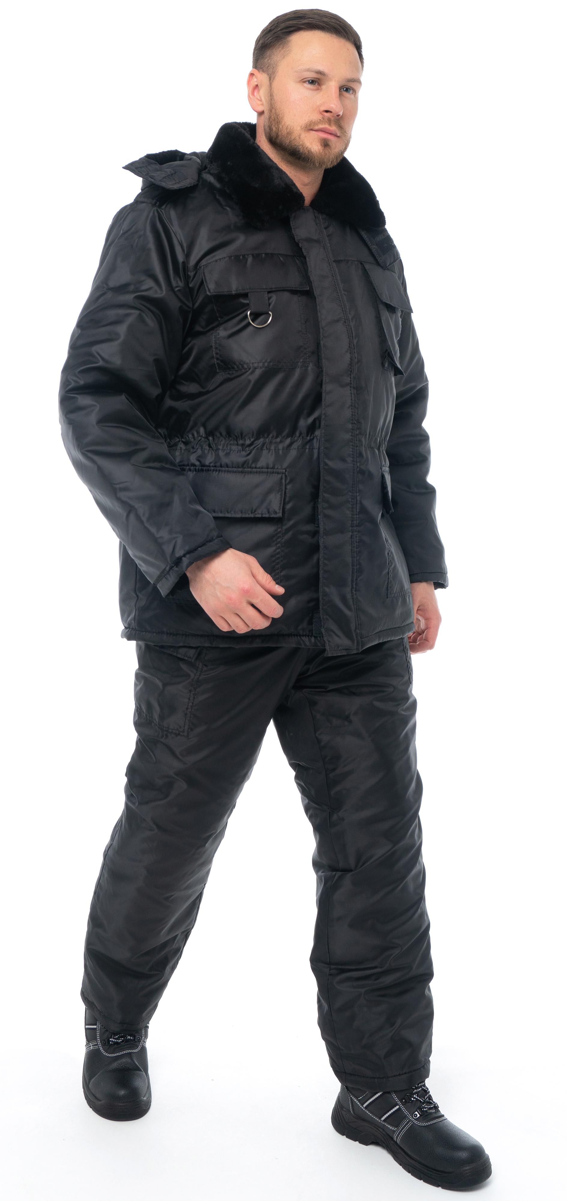 Костюм ОХРАННИК зимний с ПК (черный)