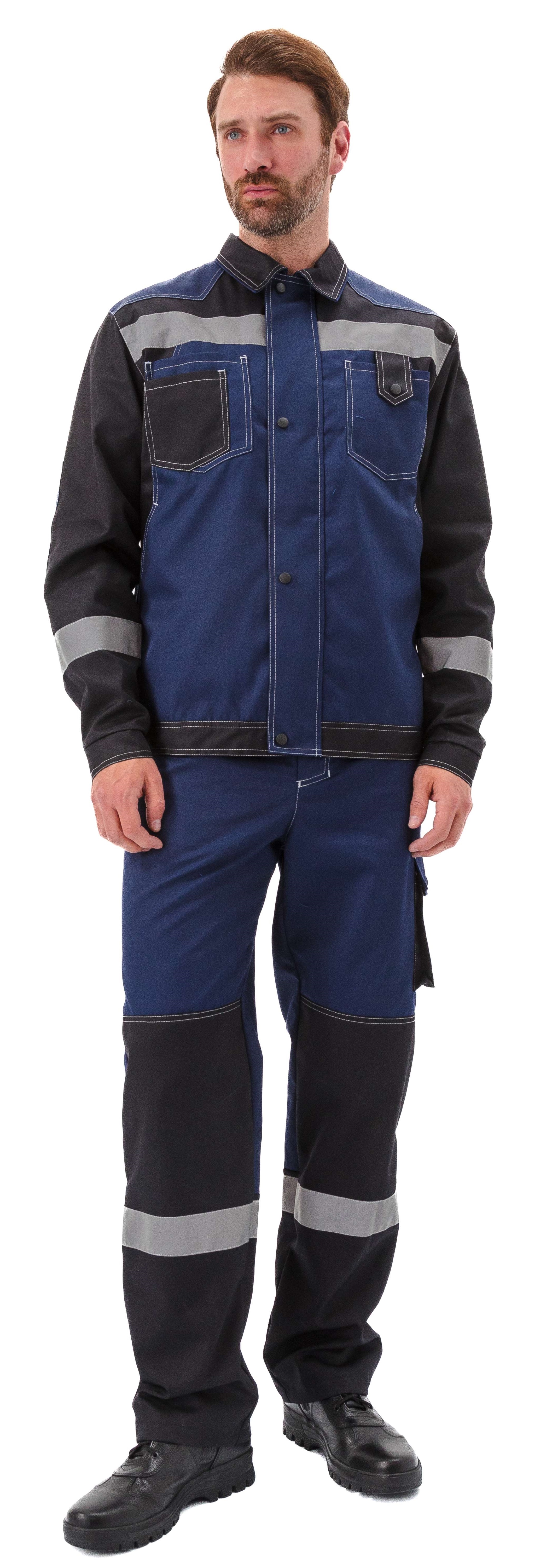 Костюм ВОЛГАРЬ с БР (т.синий/черный)