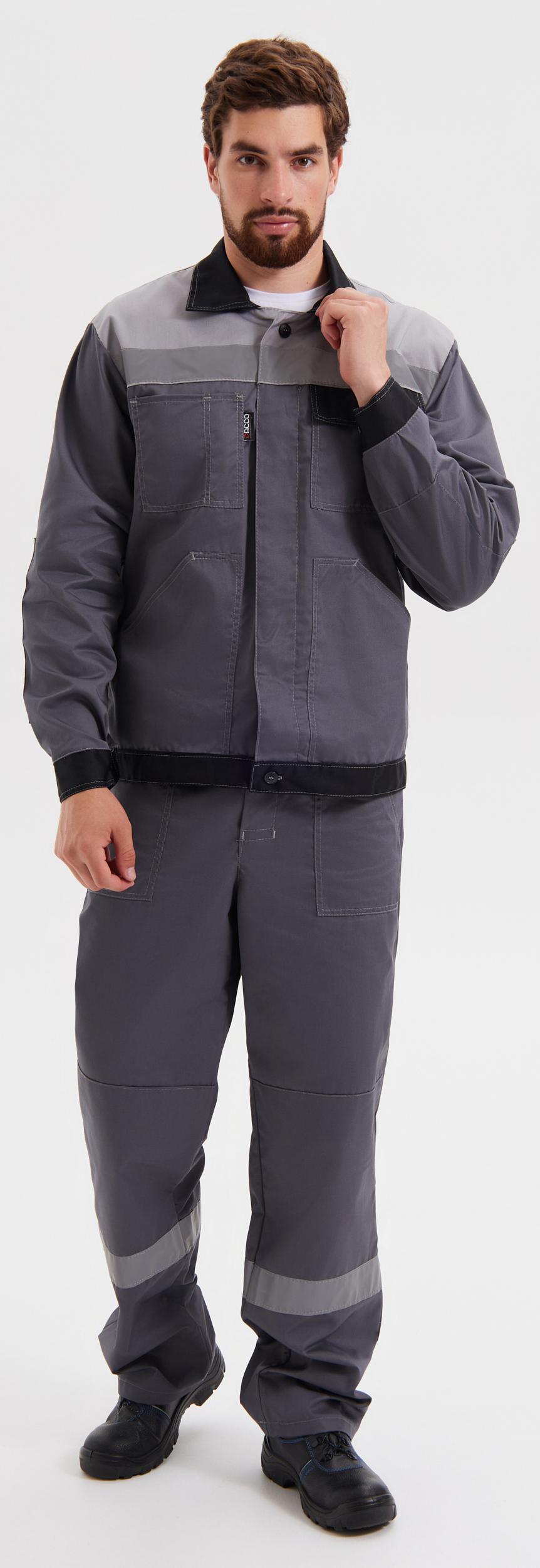 Костюм КОРПУС с БР (т.серый/черный/св.серый)