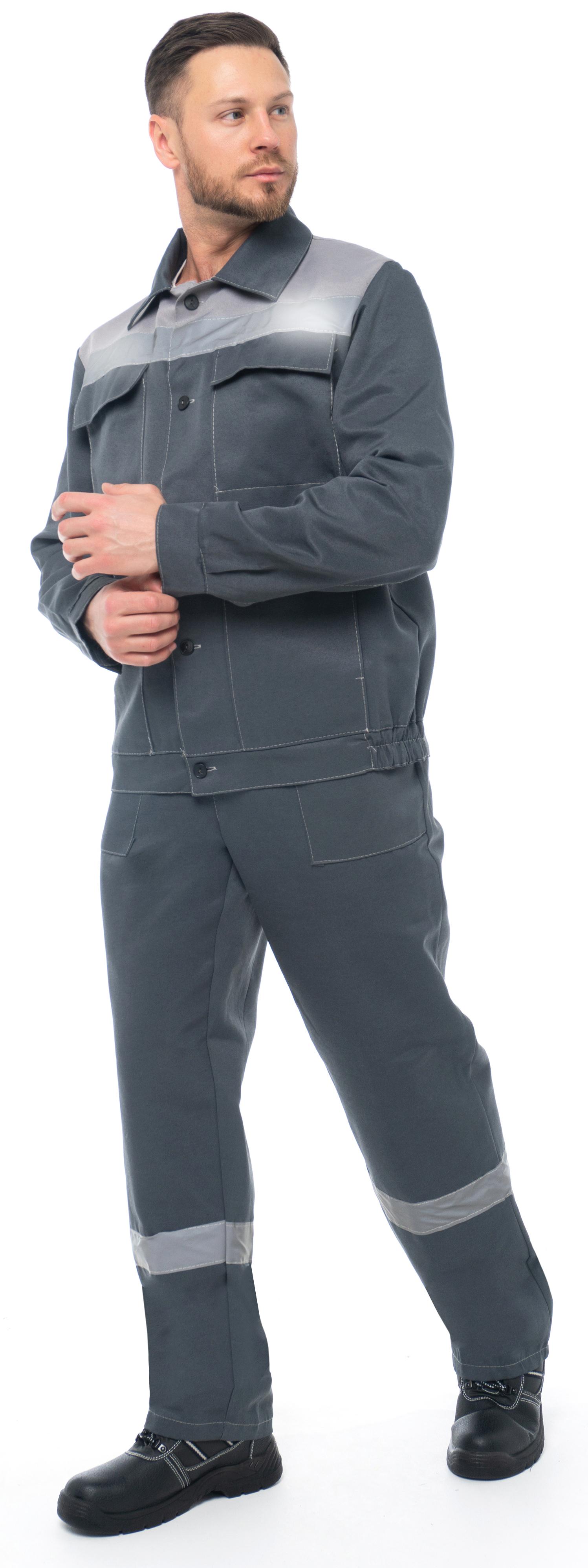 Костюм ОПТИМАЛ СОП с ПК (т.серый/серый)