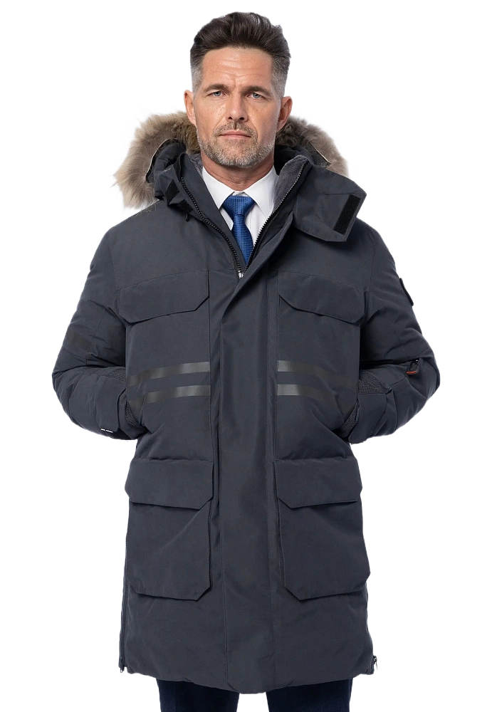 Куртка-парка BRODEKS VIP KW 233 зимняя (т.серый)