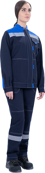 Костюм РАЦИОНАЛИЗАТОР женский с БР (синий/василек)