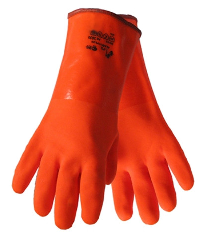 Перчатки МБС морозоустойчивые полный облив ПВХ (оранжевый)
