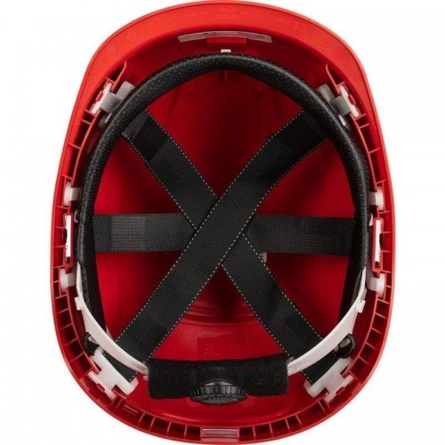 Каска защитная UVEX ФЕОС E-S-WR укороченный козырек с храповиком (красный)