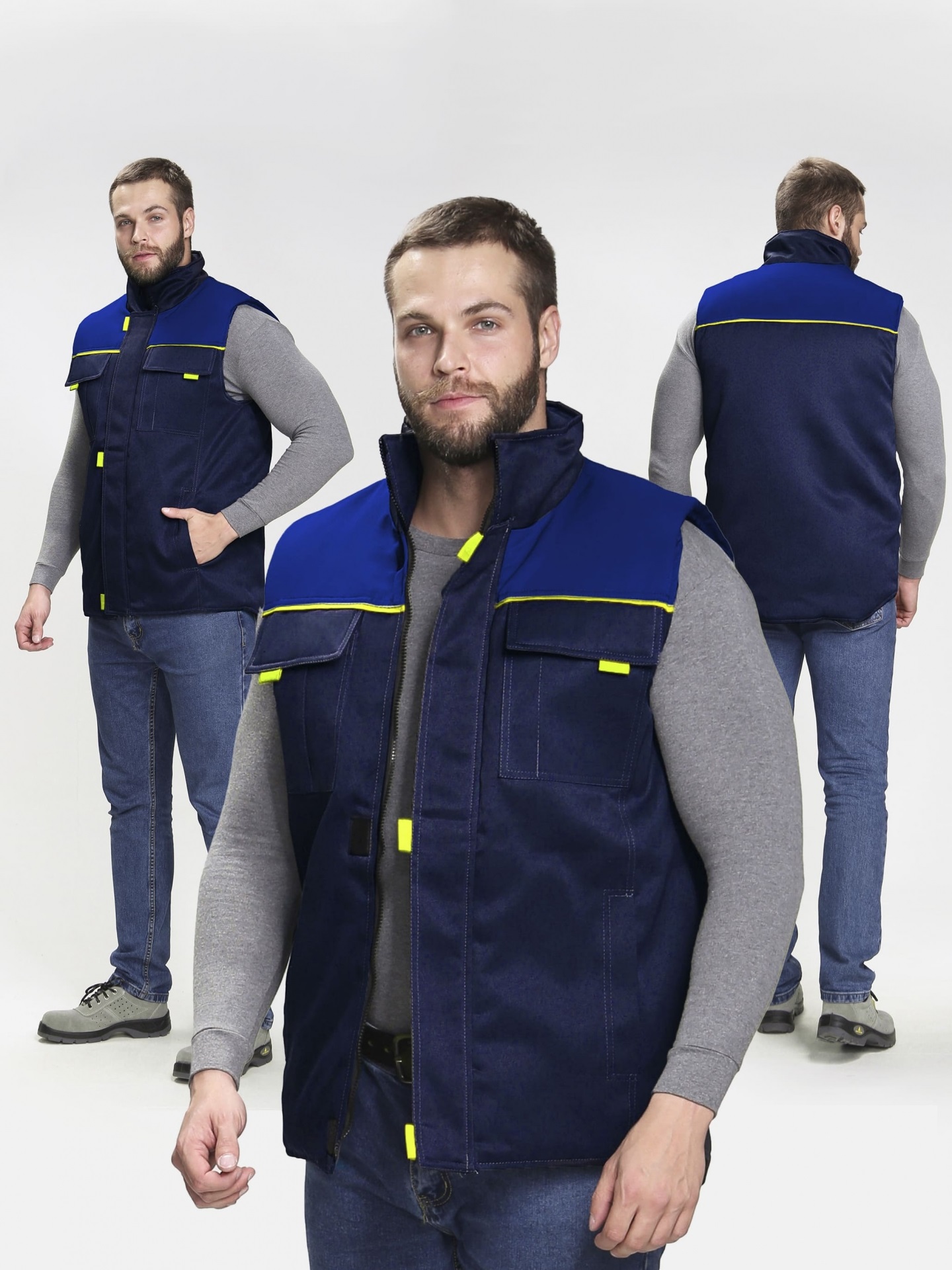 Жилет ФЛОФТ зимний (т.синий/васильковый)