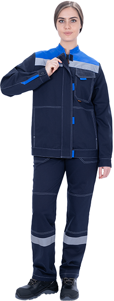 Костюм РАЦИОНАЛИЗАТОР женский с БР (синий/василек)