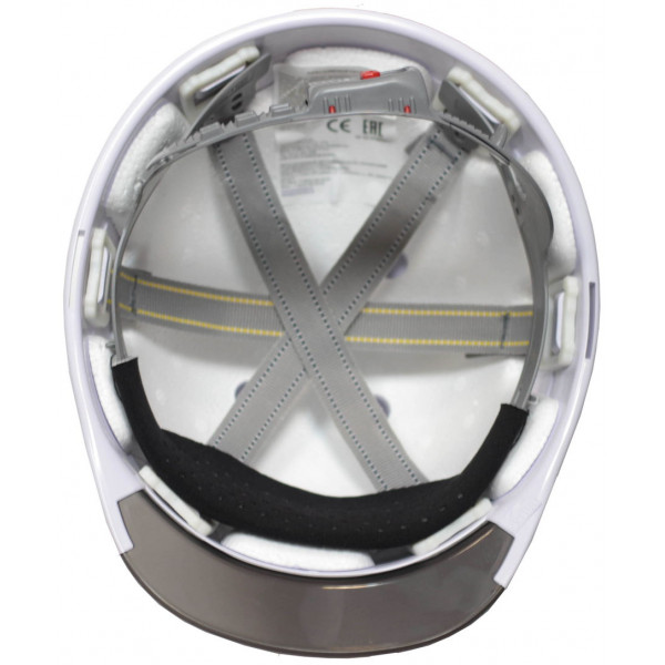 Каска VISUAL с тонированным козырьком (белый)