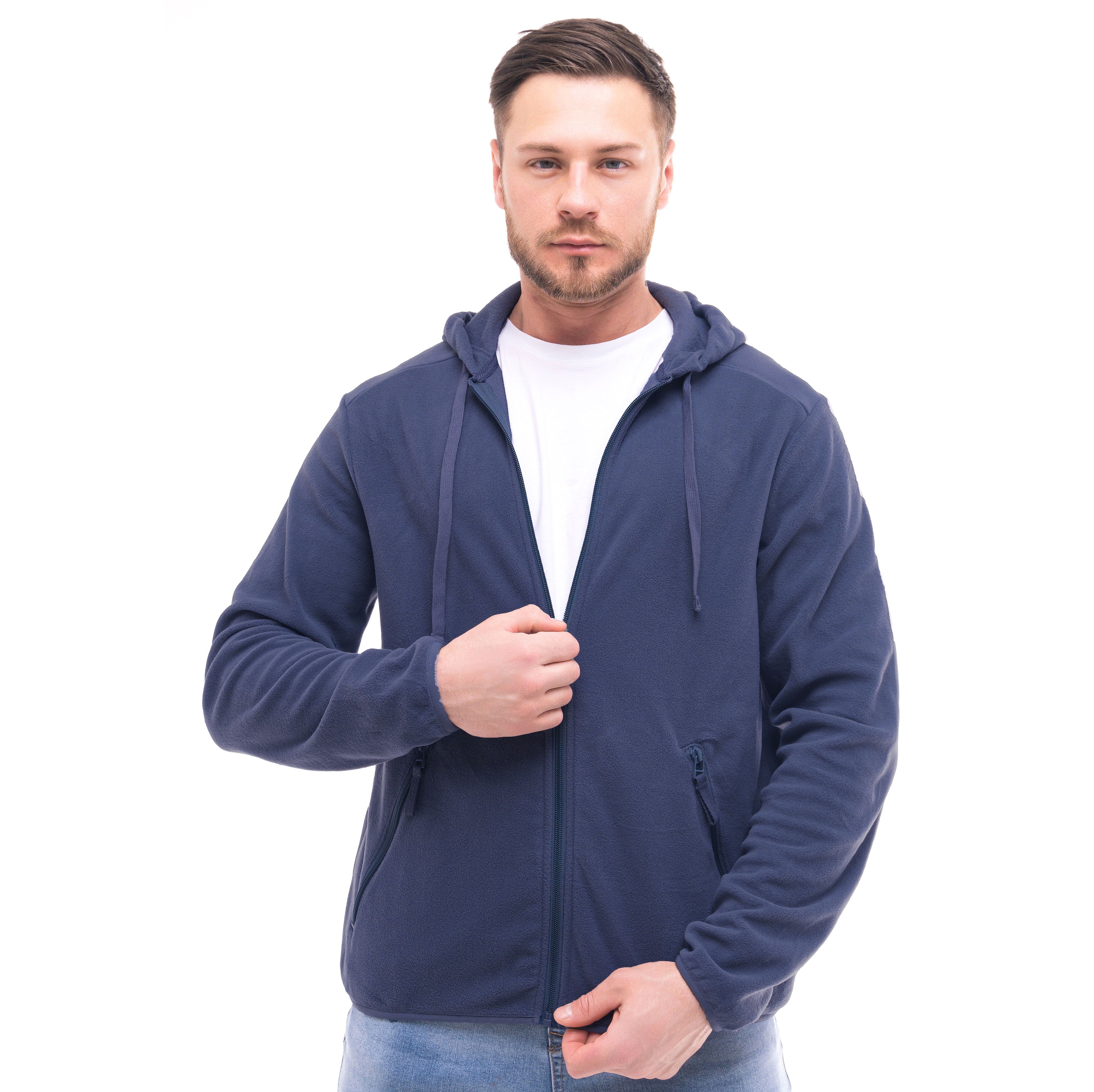 Толстовка JF-02 флисовая (т.синий)