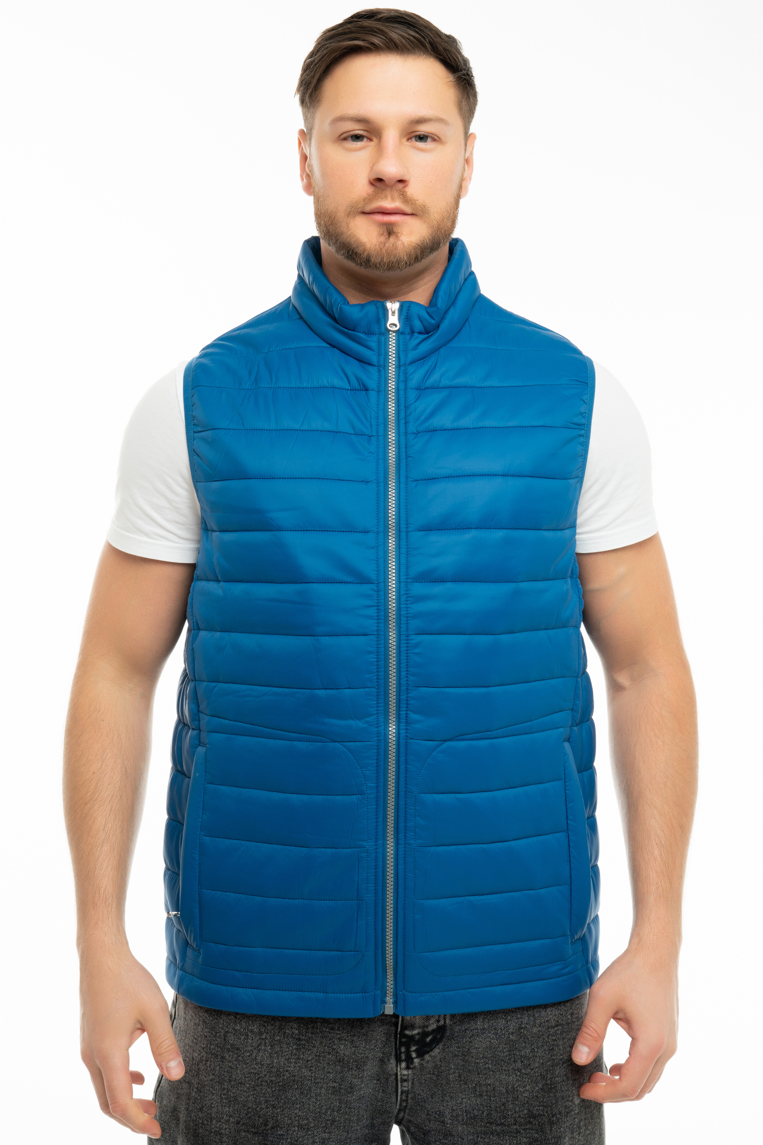 Жилет J-01 зимний (васильковый/лимонный)