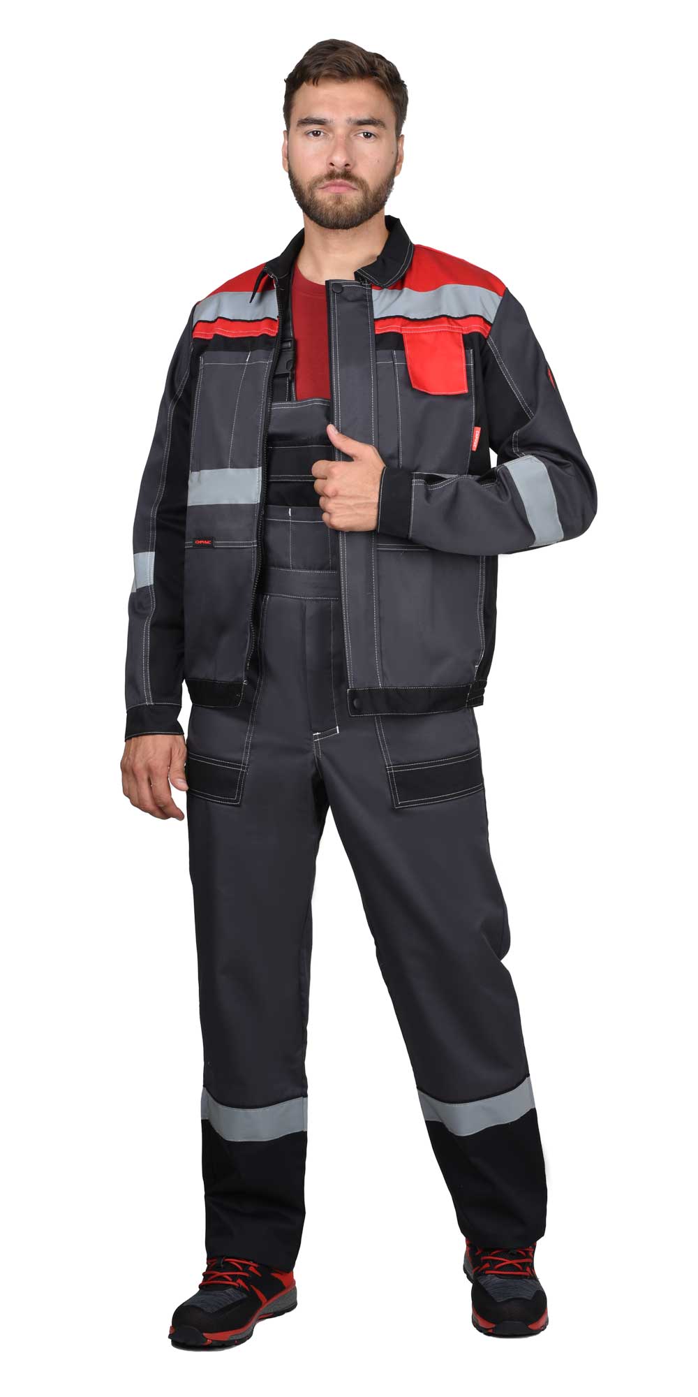 Костюм СИРИУС-ВИВАТ с СОП с ПК (черный/красный)