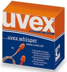 Беруши UVEX ВИСПЕР многоразовые со шнурком (оранжевый)
