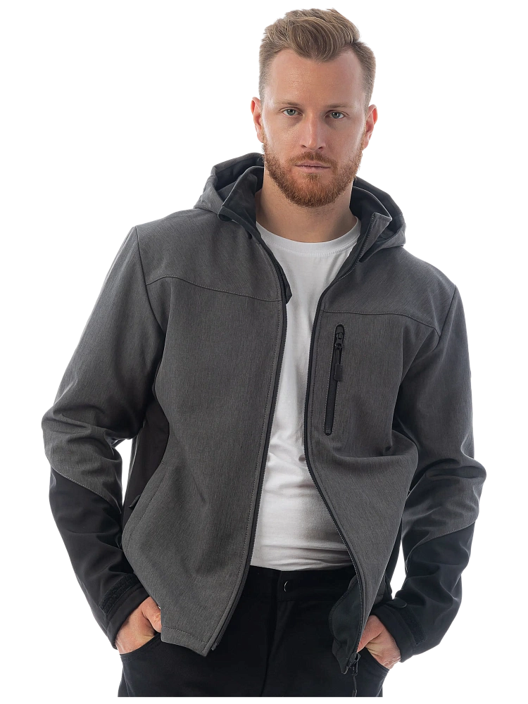 Куртка BRODEKS софтшелл KS 237 (серый меланж)