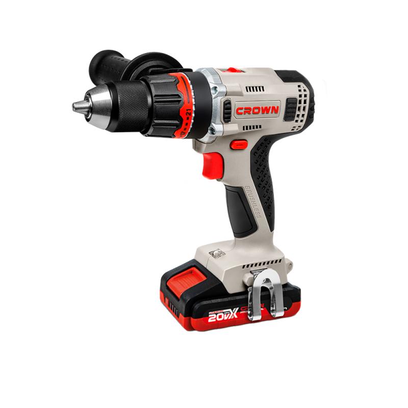 Аккумуляторный шуруповерт CROWN CT21090HMX-2 BMC 20В 75Нм 2А/чBG ...