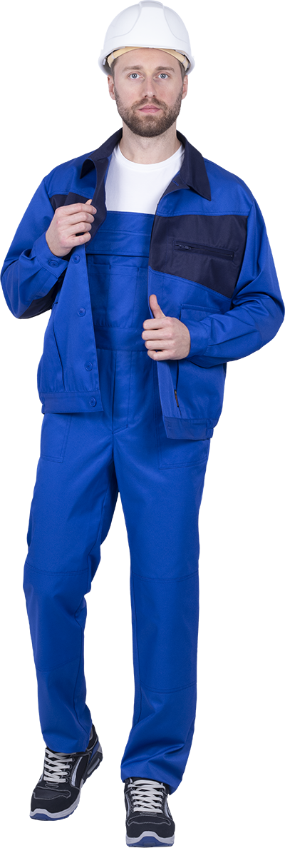 Костюм СПЕЦИАЛИСТ-2 с ПК (василек/т.синий)