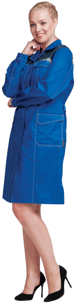 Халат КМ-10 ЛЮКС женский (василек/т.синий)
