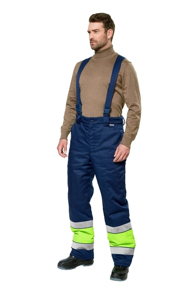 Костюм ИЛИОН зимний сигнальный с БР (т.синий/желтый)