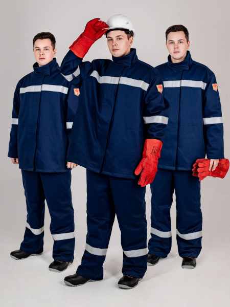 Костюм ГЕФЕСТ-СОП 2 кл.защиты пл 420 с БР (черный)