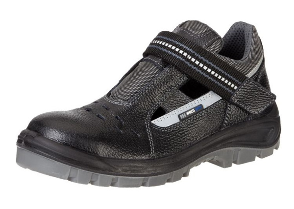 Полуботинки КОРВЕТ-2 ПУ-ТПУ с перфорацией с МП (черный/серый)