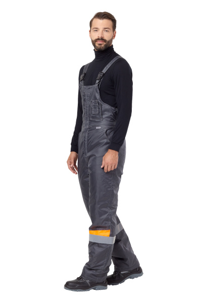 Костюм КОМФОРТ зимний с ПК (т.серый/оранжевый)