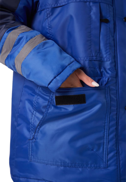 Костюм ЗИМНИК женский зимний с ПК (василек/т.синий)