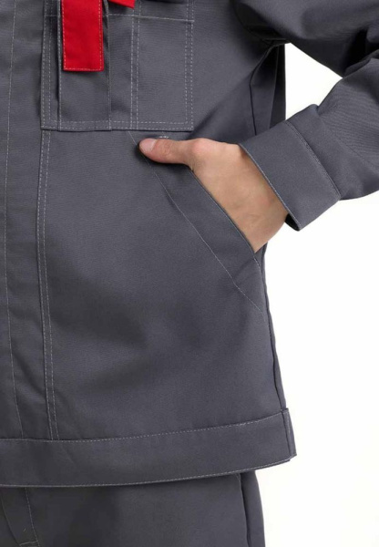 Костюм КИРЖАЧ Л10-КБР с БР (серый/красный)