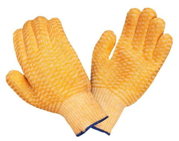 Перчатки стекольщика КРИС КРОС двустороннее нанесение (желтый)