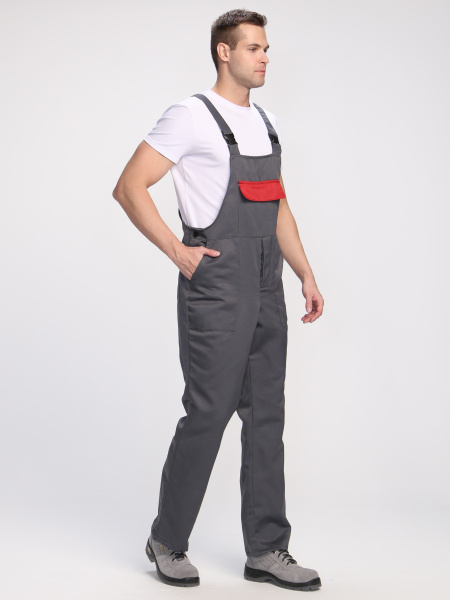 Полукомбинезон для ИТР (серый/красный)