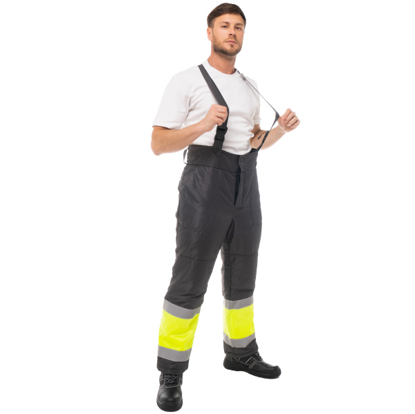 Брюки ИТР зимние (т.серый/лимонный)