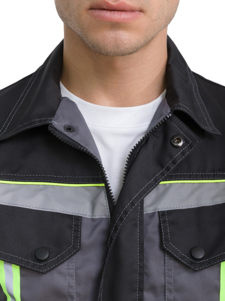 Костюм RONTA KS806 с БР (т.серый/черный/лайм)