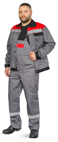 Костюм КОРПУС с ПК (т.серый/черный/красный)
