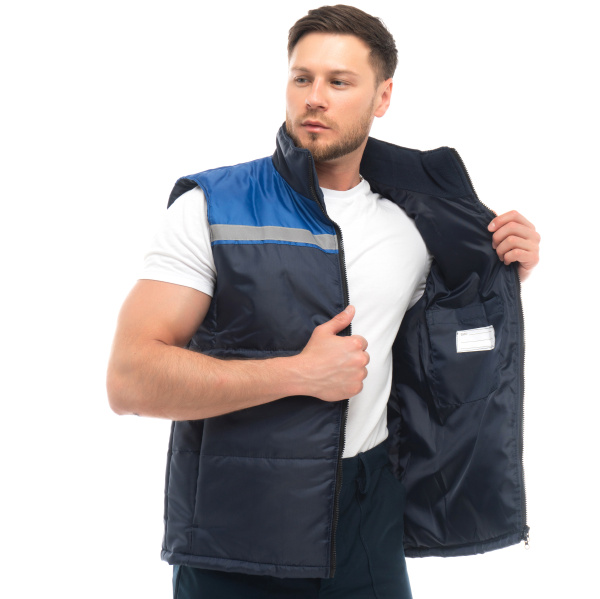 Жилет МАСТЕР зимний с СОП (синий/васильковый)