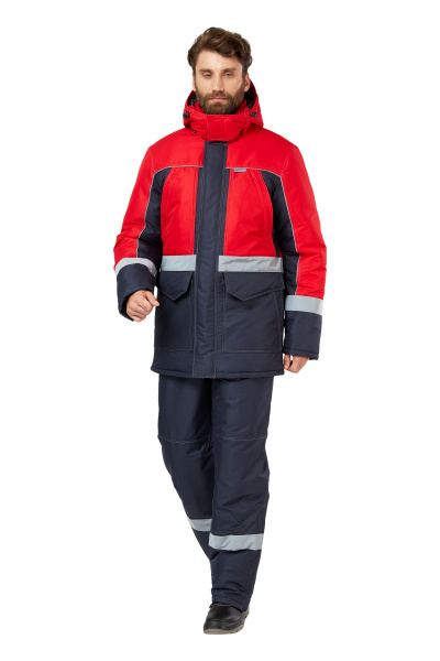 Куртка СУНТАР зимняя (т.синий/красный)