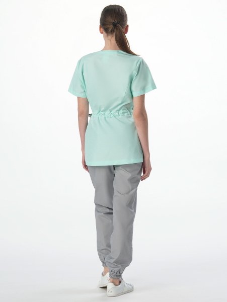 Костюм MEDLINE СИМПЛ-001 женский с БР (серый/мятный)