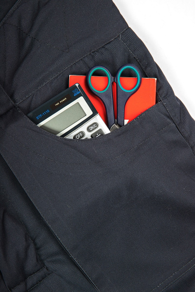 Костюм зимний Факел, брюки, темно-серый/красный