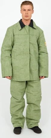 Костюм СВАРЩИК зимний брезентовый 480 г/м2 с БР (хаки)