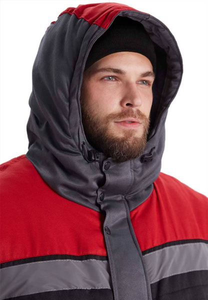 Костюм ЗИМНИК зимний с БР (т.серый/черный/красный)