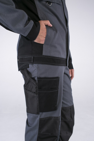 Костюм Милан, брюки, серый/черный